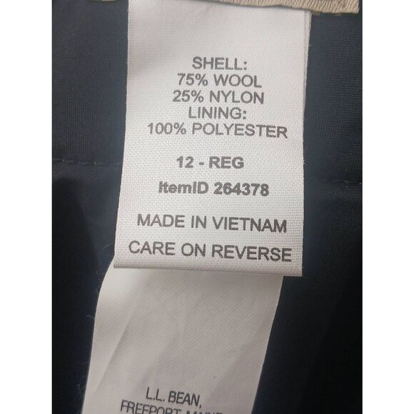 Fully lined L.L. Bean wool skirt Plaid 12 regular academia - Picture 4 of 4